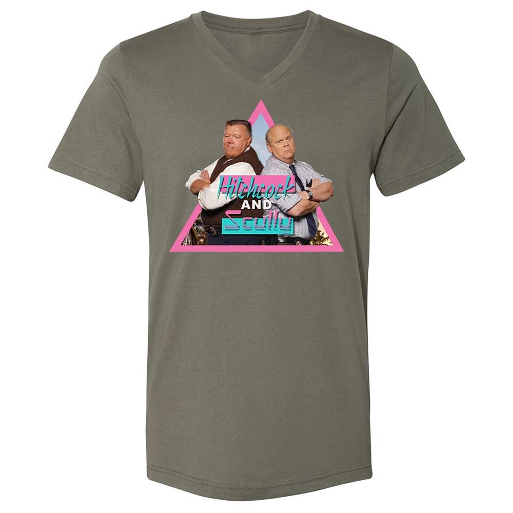 Unisex V-Neck T-Shirt - H5GK2YRW - Military Green - 15