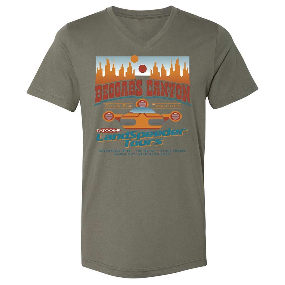 Unisex V-Neck T-Shirt - AY82KZ6U - Military Green - 15