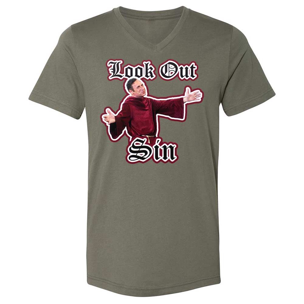 Unisex V-Neck T-Shirt - 779LZF8Z - Military Green - 15