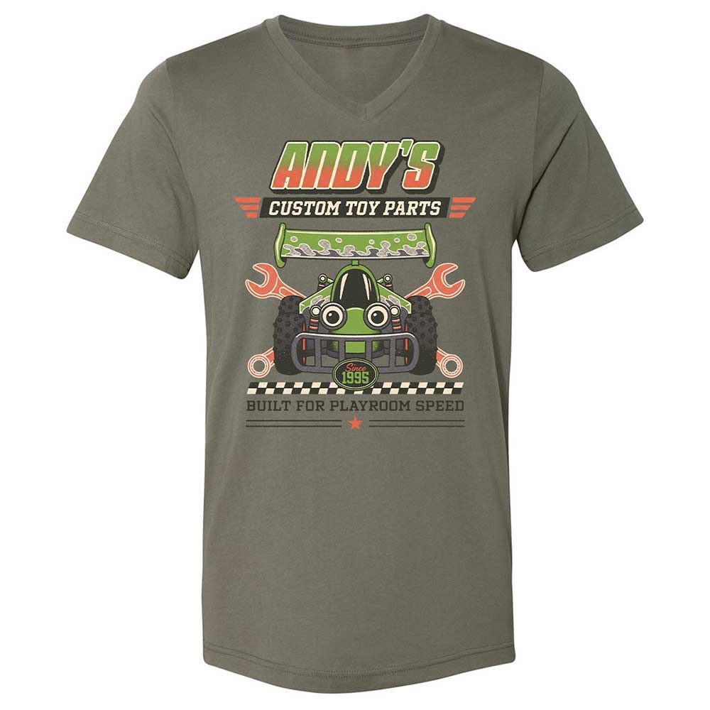 Unisex V-Neck T-Shirt - N9K7PGYB - Military Green - 15