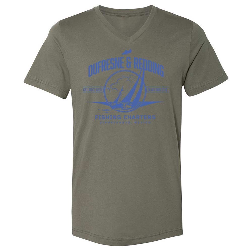 Unisex V-Neck T-Shirt - MYMCLMLQ - Military Green - 15