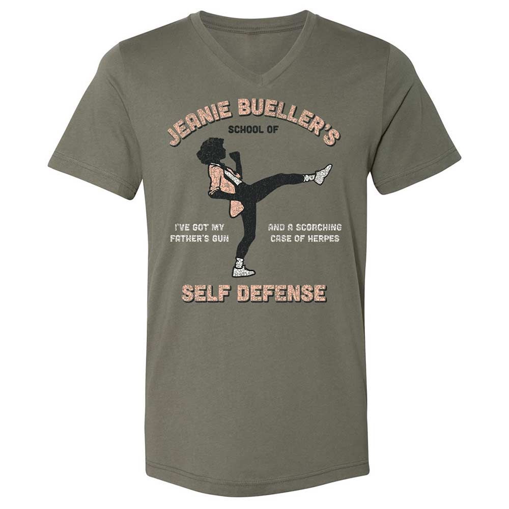 Unisex V-Neck T-Shirt - 1ZV9QU3S - Military Green - 15