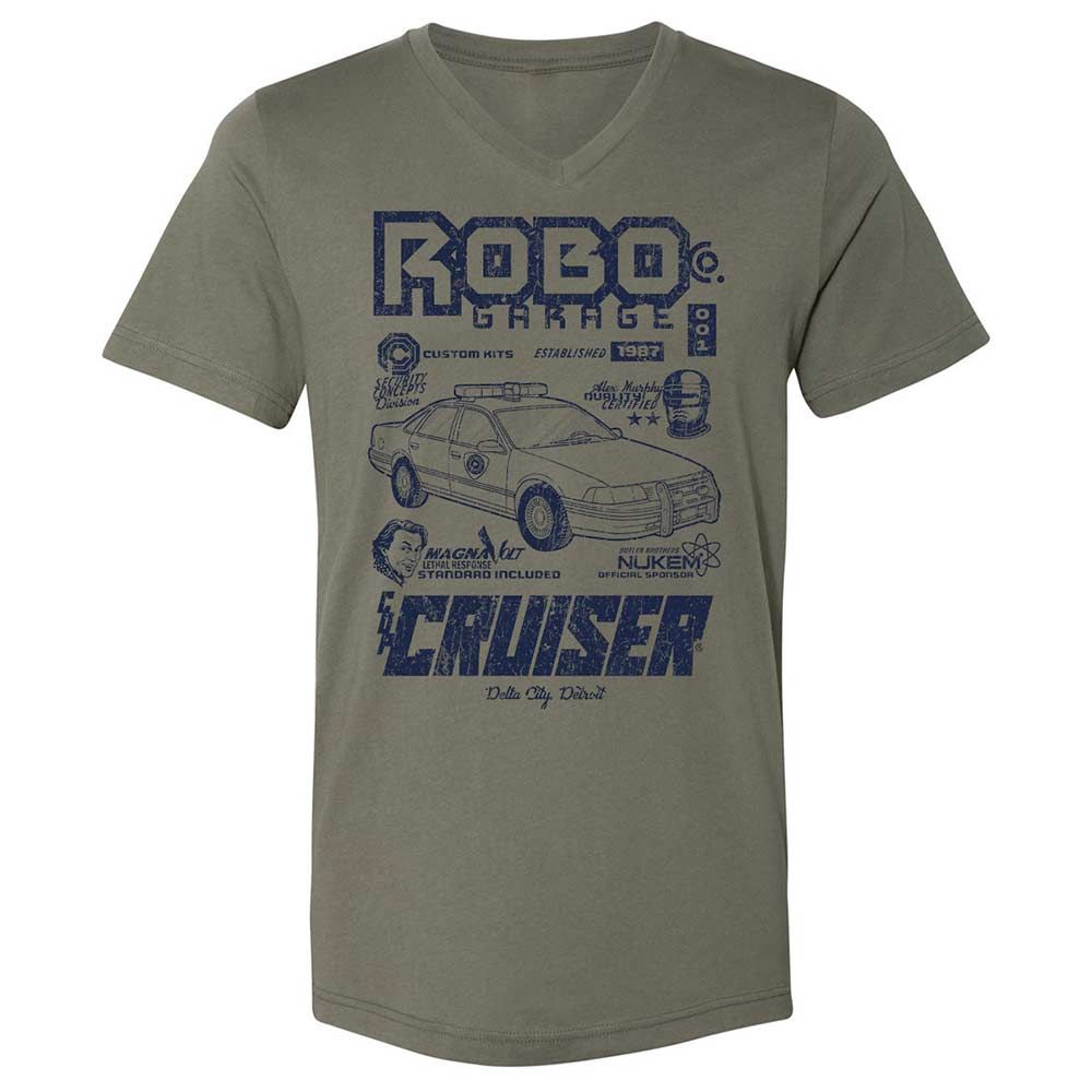 Unisex V-Neck T-Shirt - FU7SPXAV - Military Green - 15