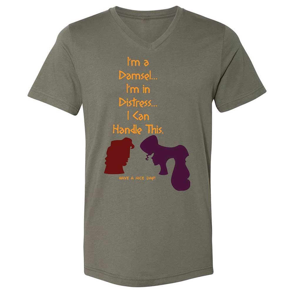 Unisex V-Neck T-Shirt - 1HN9TB3K - Military Green - 15