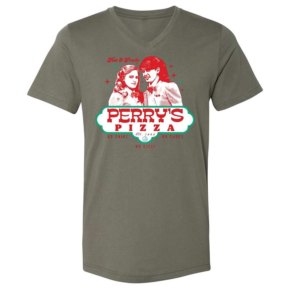 Unisex V-Neck T-Shirt - VX1M5QGW - Military Green - 15