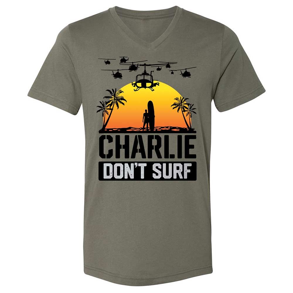 Unisex V-Neck T-Shirt - D6PE4LBV - Military Green - 15