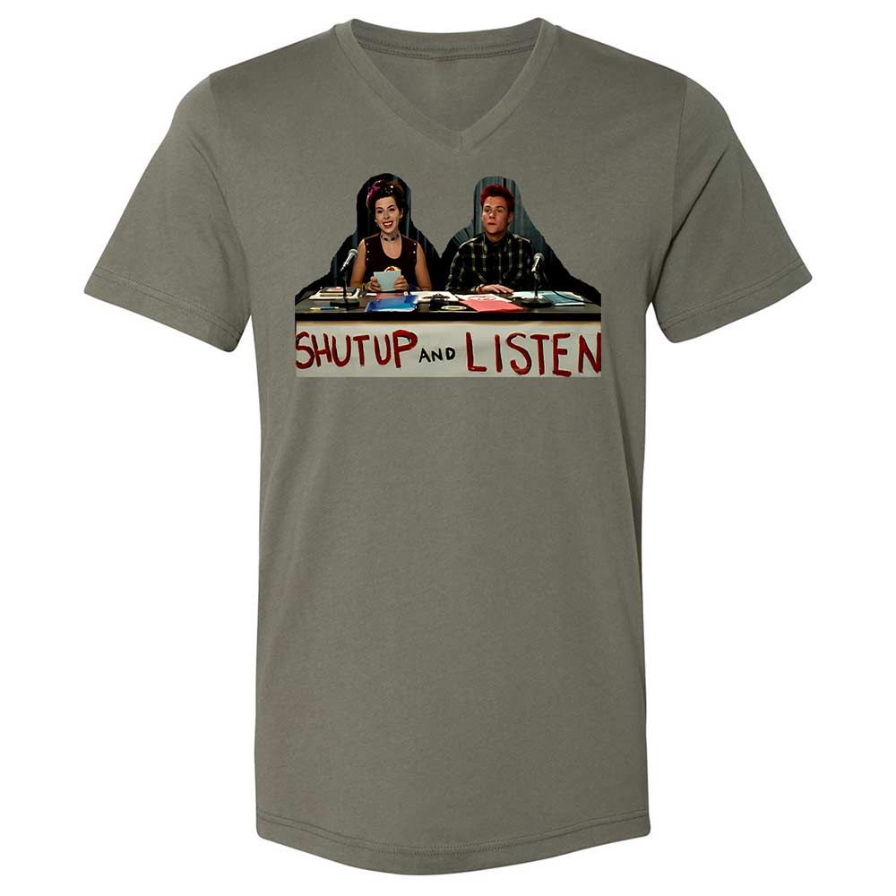 Unisex V-Neck T-Shirt - E4R5B8YE - Military Green - 15