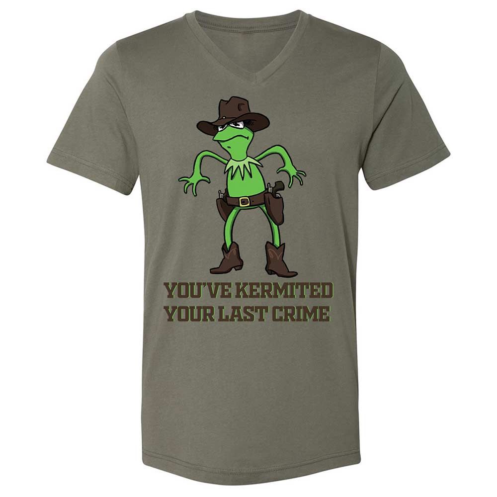 Unisex V-Neck T-Shirt - ZUWTAX6N - Military Green - 15