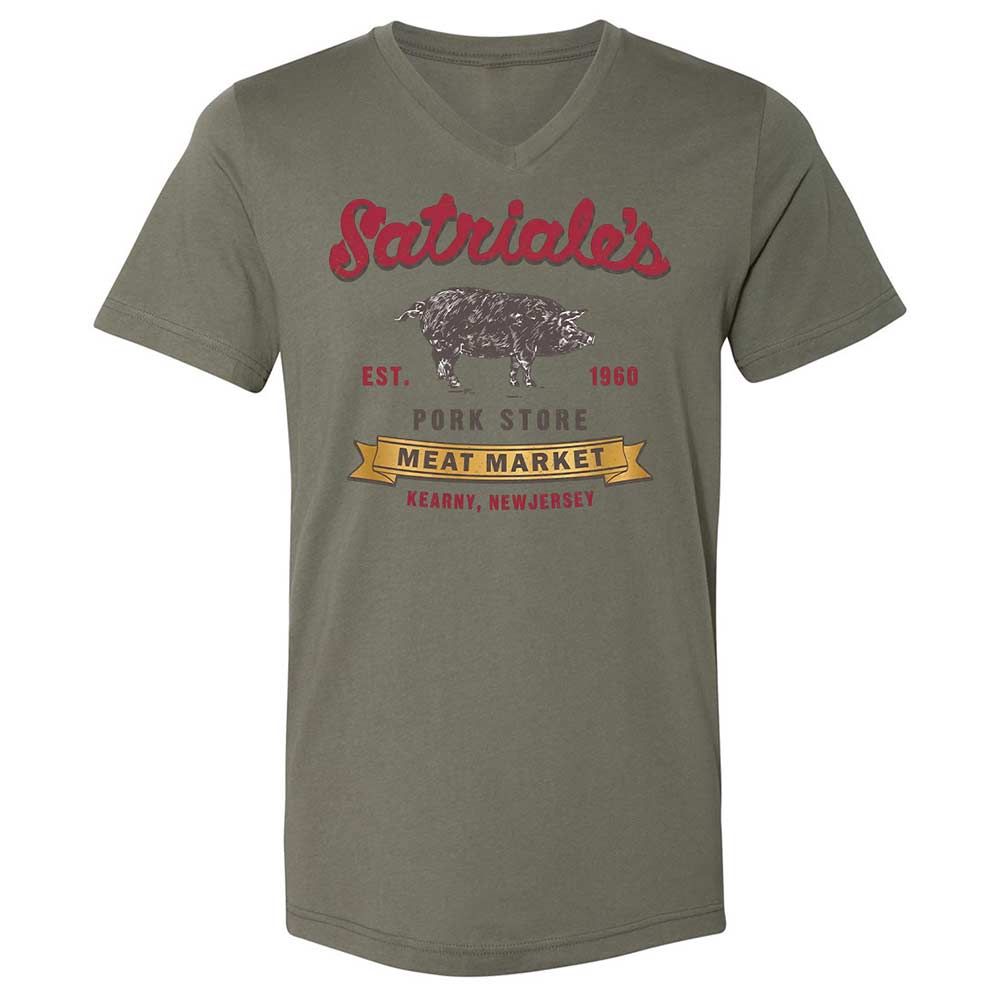 Unisex V-Neck T-Shirt - 9L4QG9VU - Military Green - 15