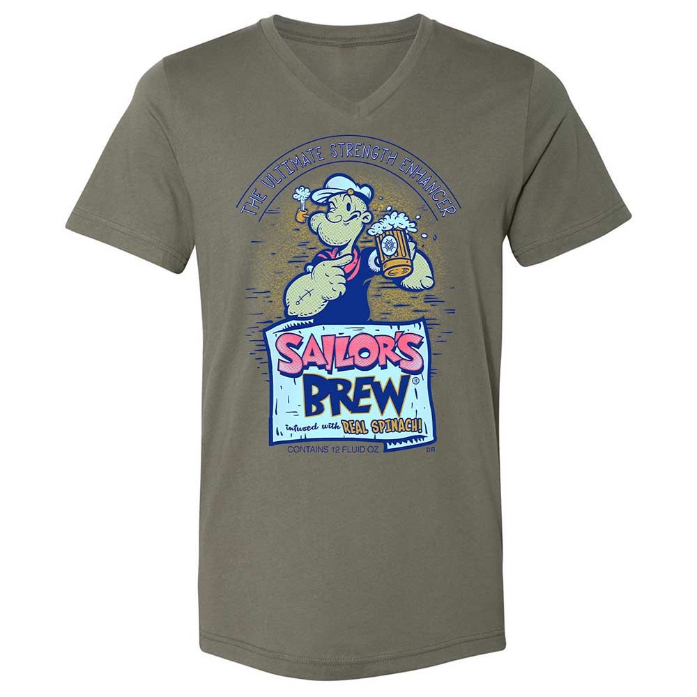 Unisex V-Neck T-Shirt - 6WMN7SPM - Military Green - 15