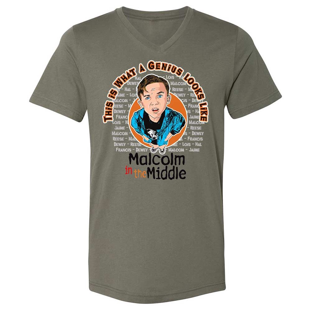 Unisex V-Neck T-Shirt - 2HJKEGH7 - Military Green - 15