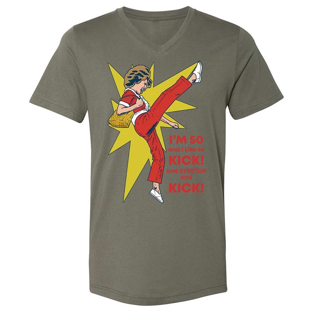 Unisex V-Neck T-Shirt - 4TNNU7HN - Military Green - 15
