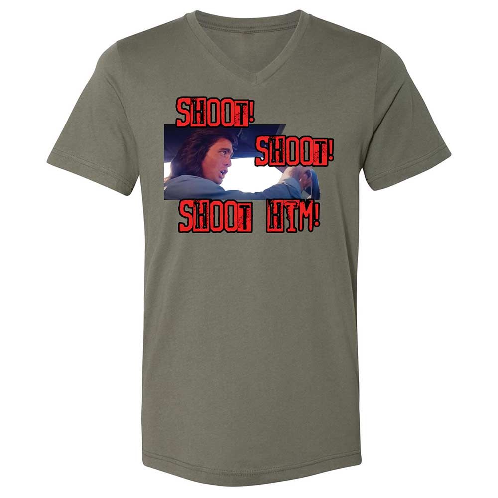 Unisex V-Neck T-Shirt - V51U6G3Y - Military Green - 15