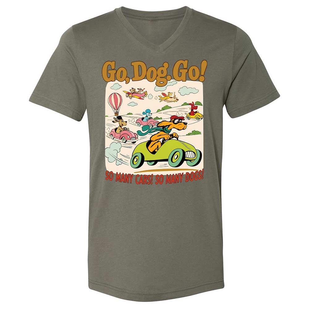 Unisex V-Neck T-Shirt - 1YXVMM7J - Military Green - 15