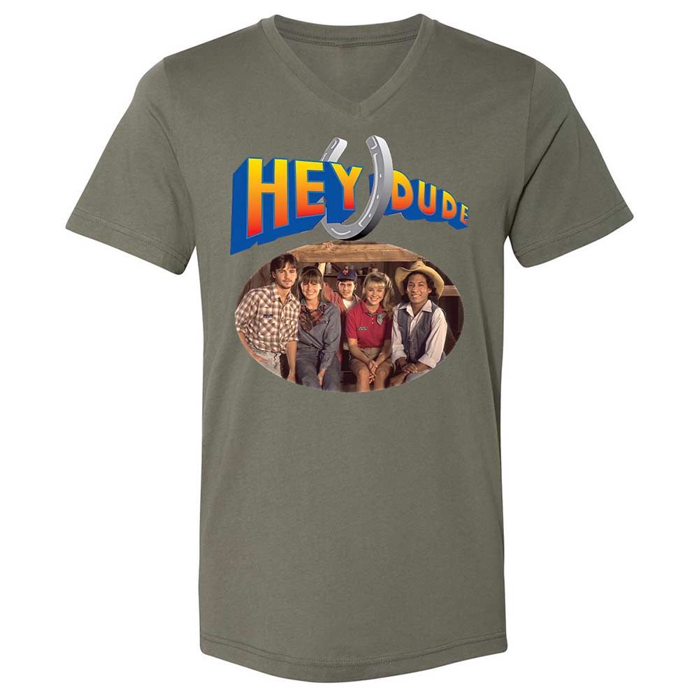 Unisex V-Neck T-Shirt - E2D4SL45 - Military Green - 15
