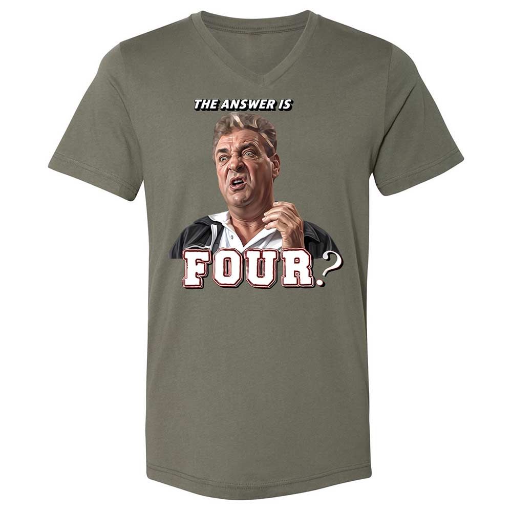 Unisex V-Neck T-Shirt - LY8AJXYW - Military Green - 15