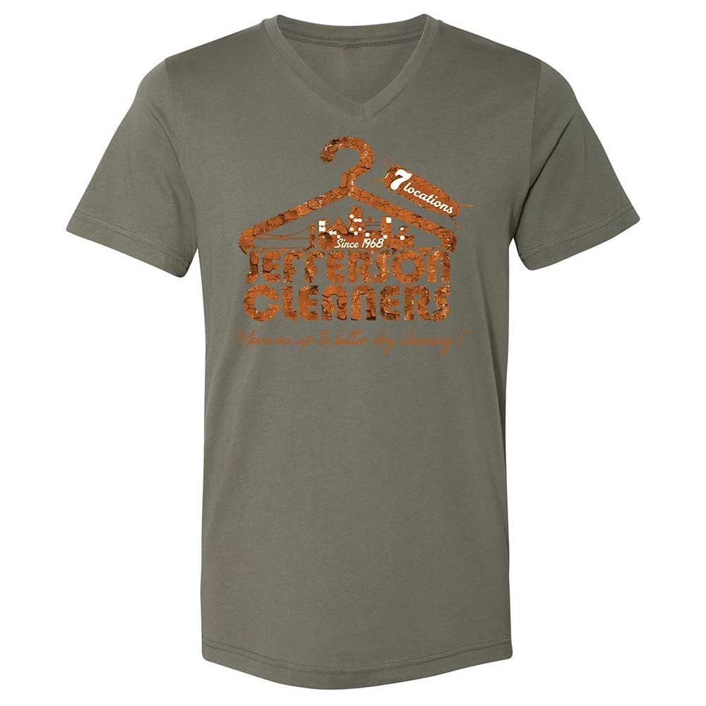 Unisex V-Neck T-Shirt - 5HHWKXP8 - Military Green - 15