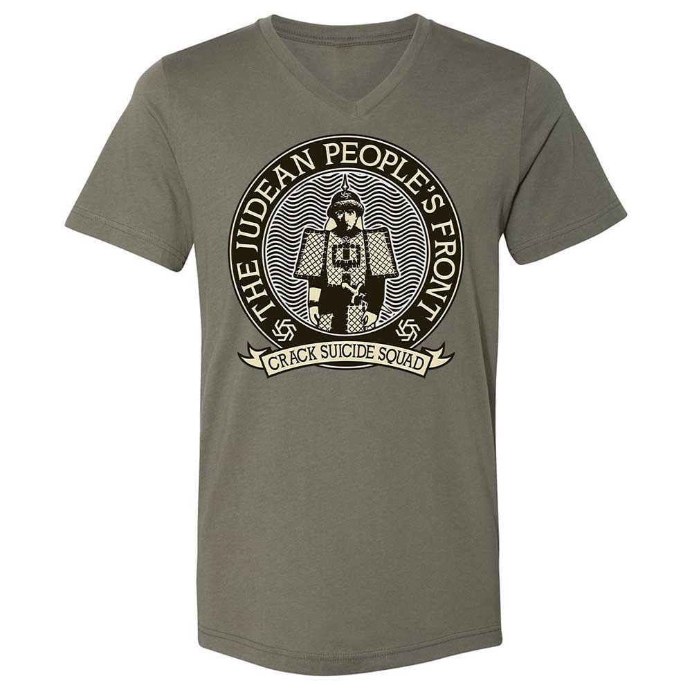 Unisex V-Neck T-Shirt - ZSWCV9KZ - Military Green - 15