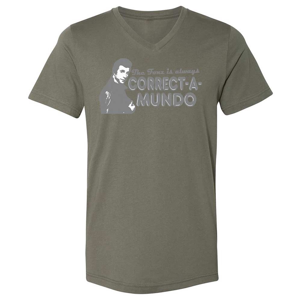 Unisex V-Neck T-Shirt - N1Q8UC2A - Military Green - 15