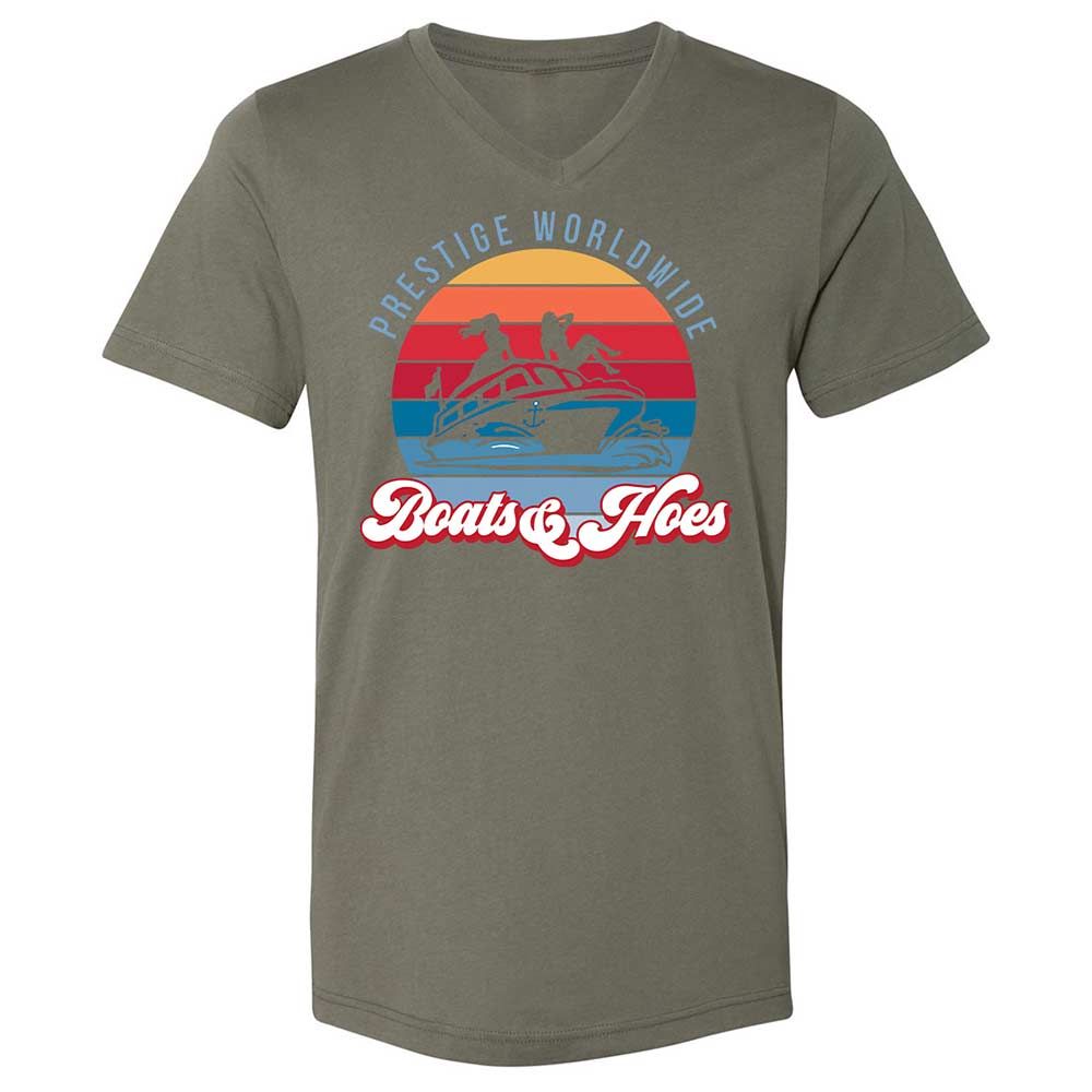 Unisex V-Neck T-Shirt - XWS4Z1VS - Military Green - 15