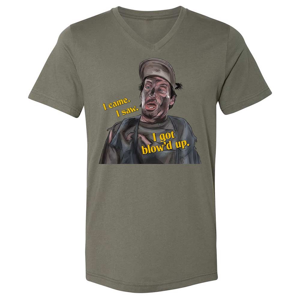 Unisex V-Neck T-Shirt - QT35AN93 - Military Green - 15