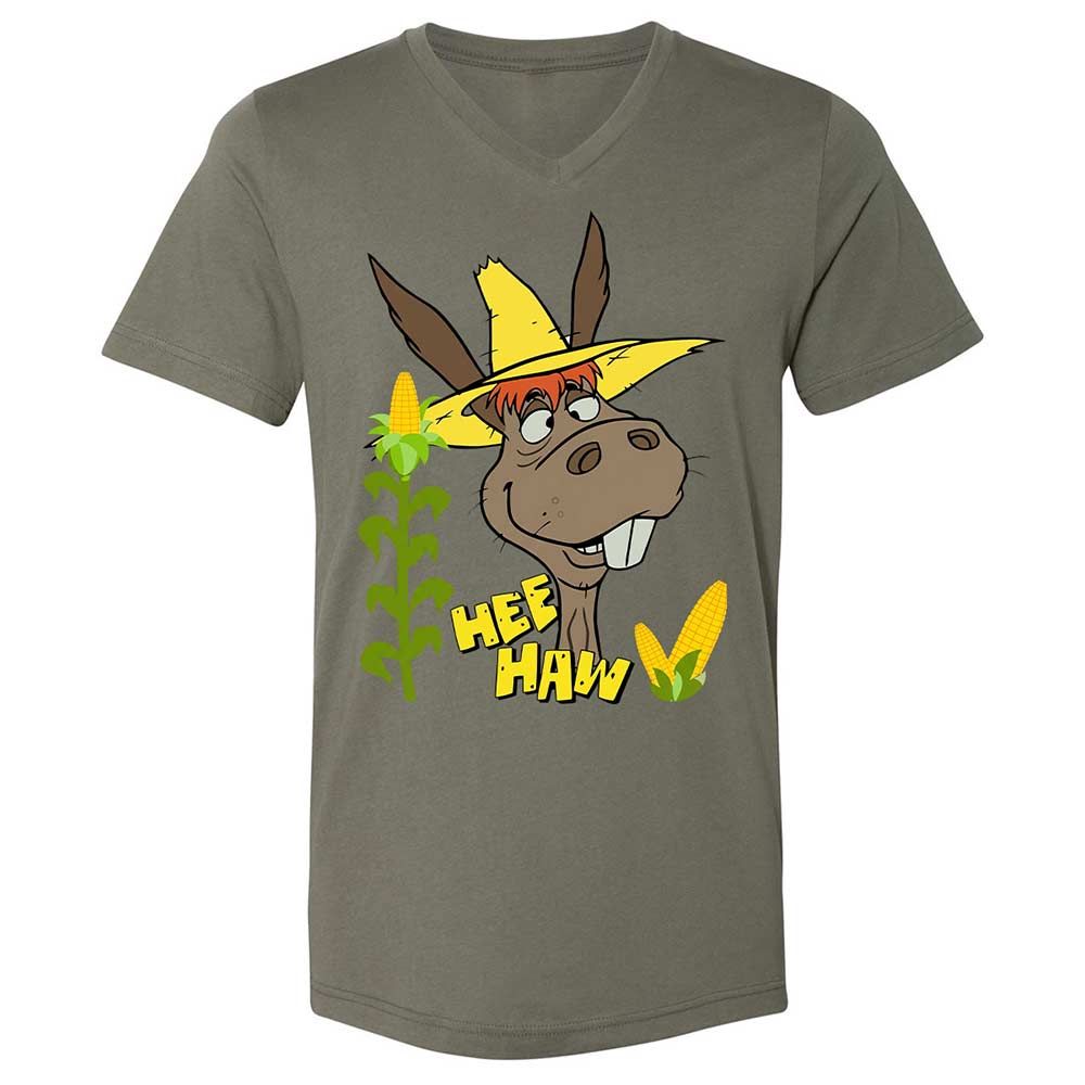Unisex V-Neck T-Shirt - XDKT7B58 - Military Green - 15