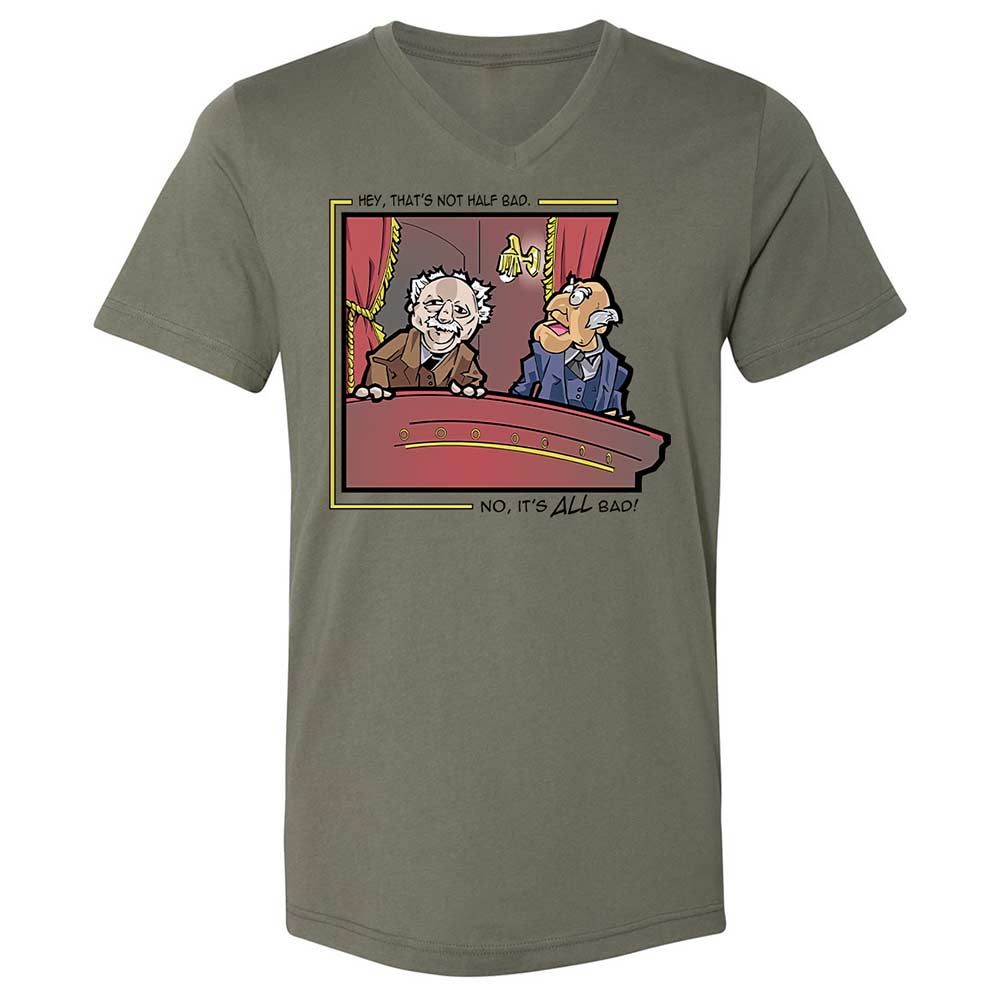 Unisex V-Neck T-Shirt - P8Z5UVAM - Military Green - 15