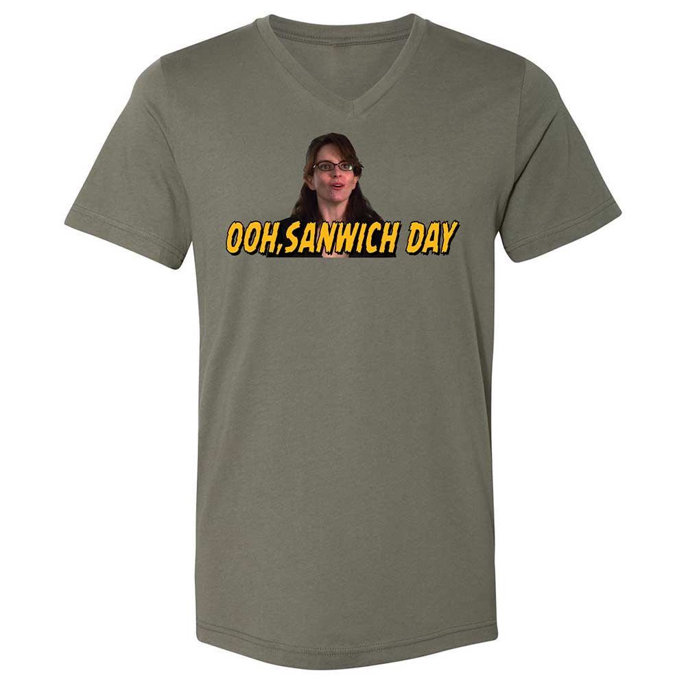 Unisex V-Neck T-Shirt - 48DX2SFB - Military Green - 15