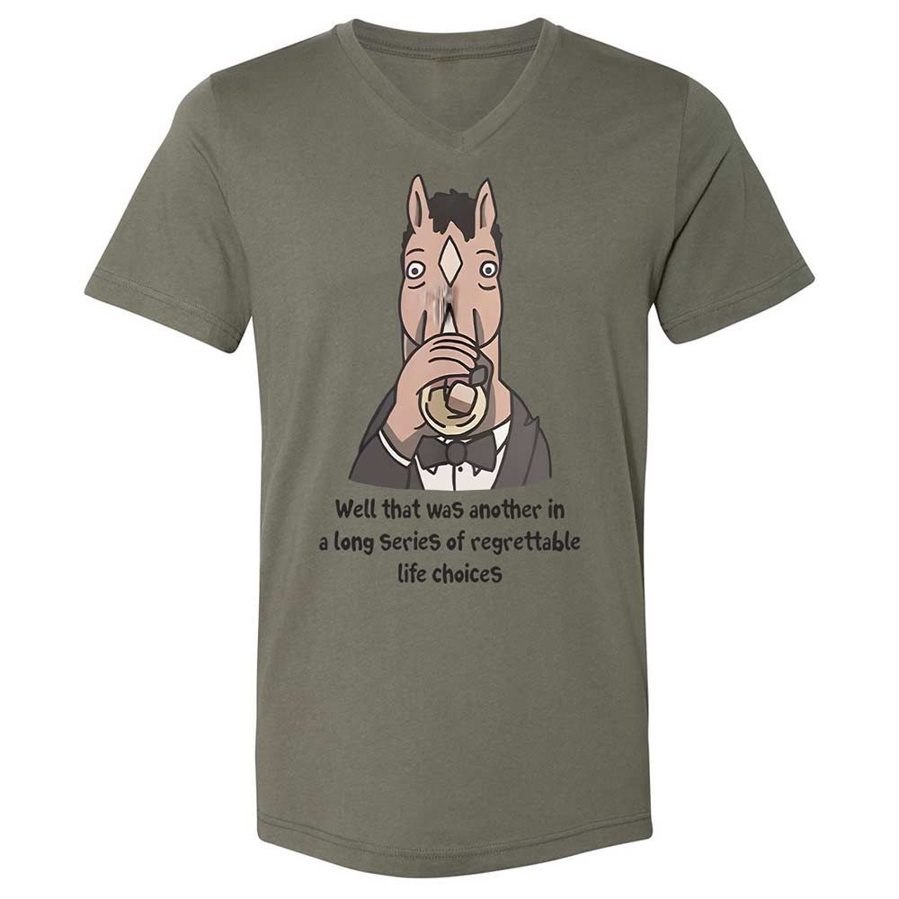 Unisex V-Neck T-Shirt - HMTDMAC6 - Military Green - 15