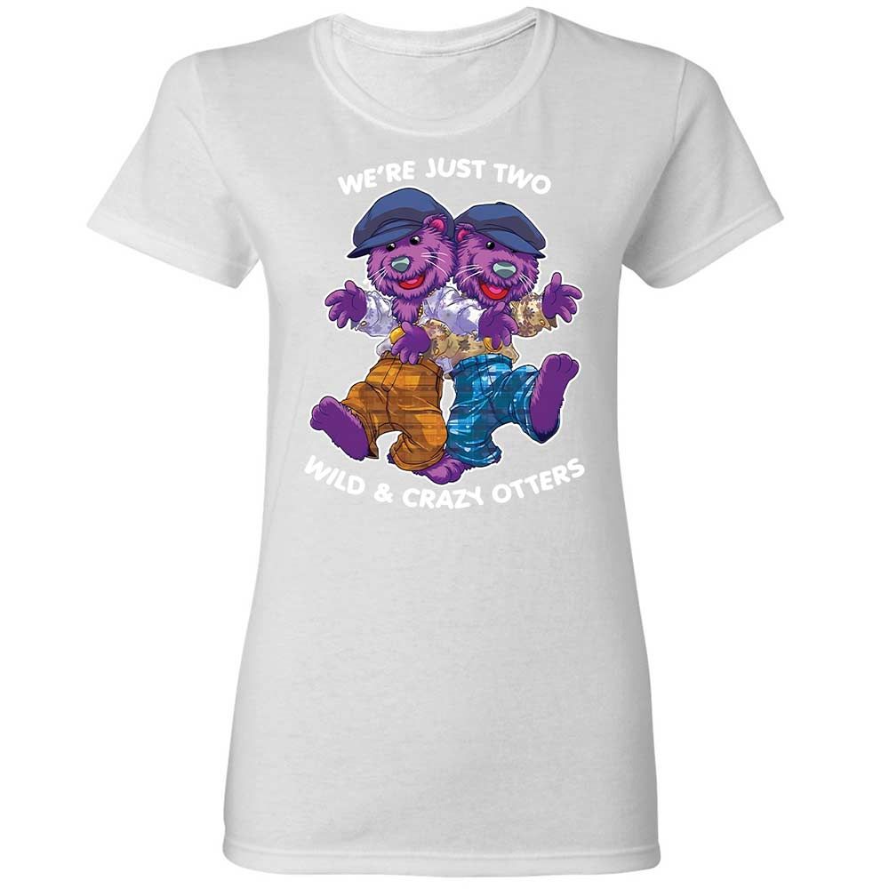 Two wild & crazy otters - White - 15
