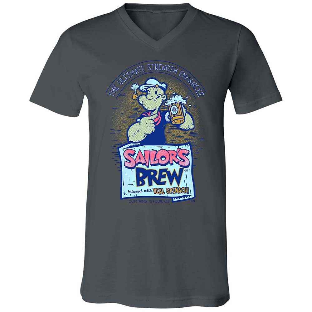 Unisex V-Neck T-Shirt - 6WMN7SPM - Asphalt - 16