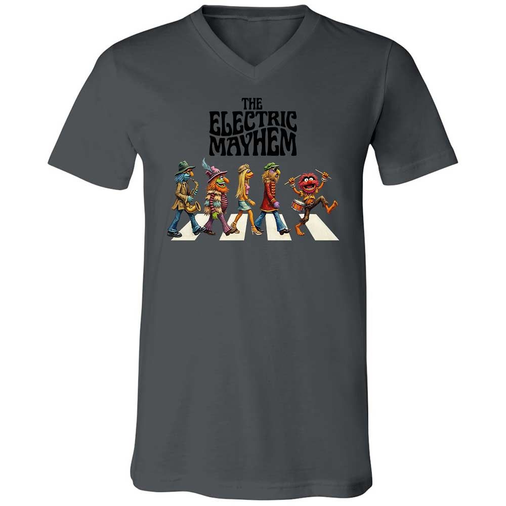 Unisex V-Neck T-Shirt - KLY8ZY8U - Asphalt - 16