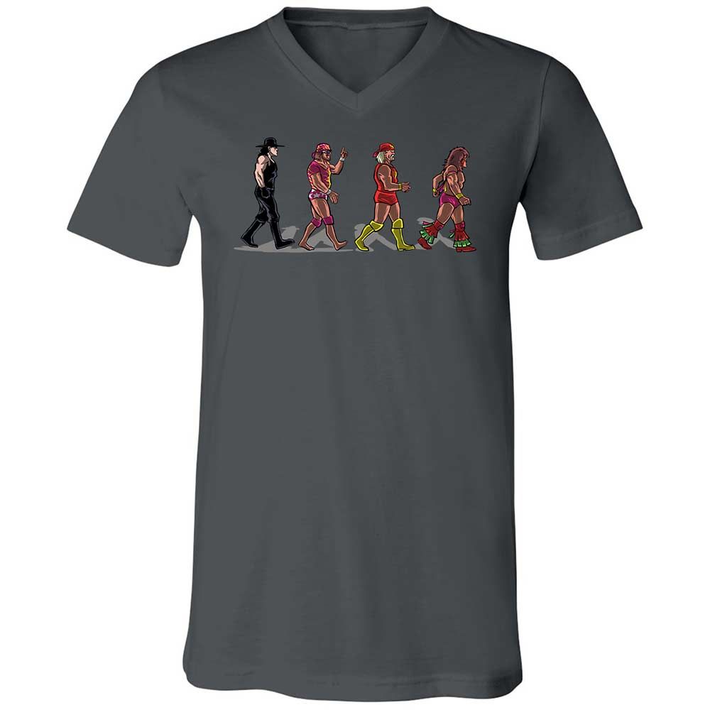 Unisex V-Neck T-Shirt - K9SA8NGQ - Asphalt - 16