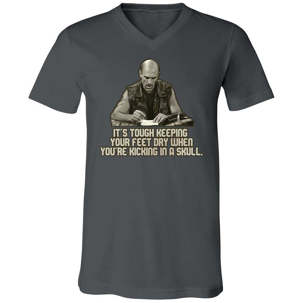 Unisex V-Neck T-Shirt - 5HPLX7QQ - Asphalt - 16
