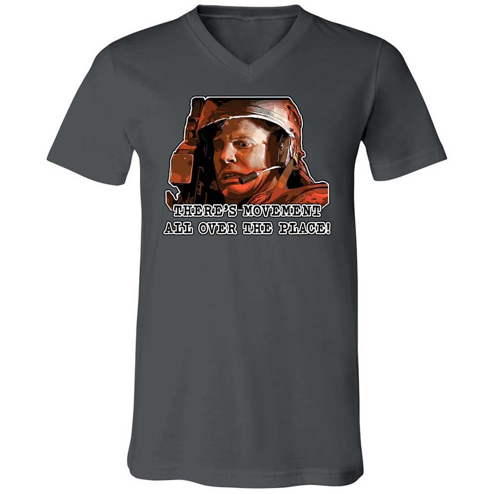 Unisex V-Neck T-Shirt - JE7JE9YW - Asphalt - 16