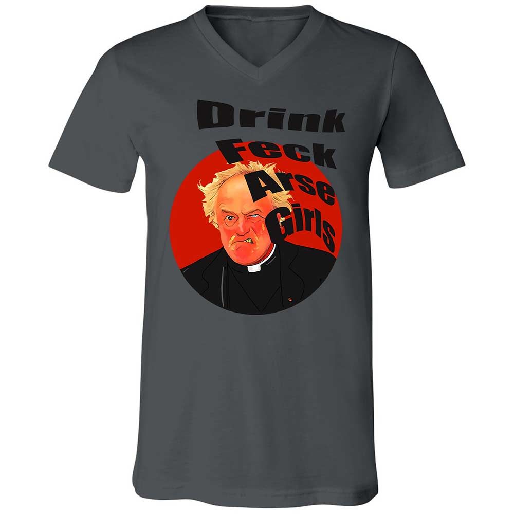Unisex V-Neck T-Shirt - HTFWXHSP - Asphalt - 16