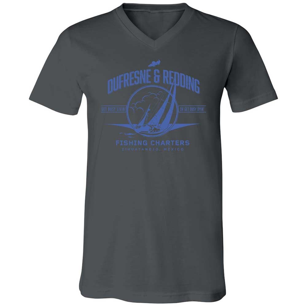 Unisex V-Neck T-Shirt - MYMCLMLQ - Asphalt - 16