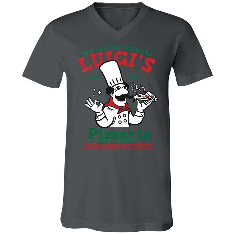 Unisex V-Neck T-Shirt - UAEK7RUU - Asphalt - 16