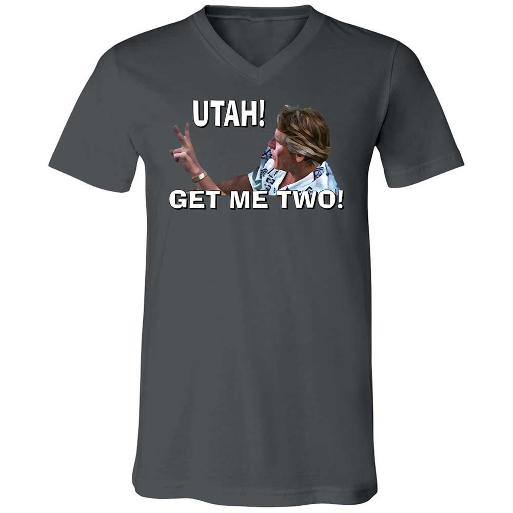 Unisex V-Neck T-Shirt - 4696MLQE - Asphalt - 16