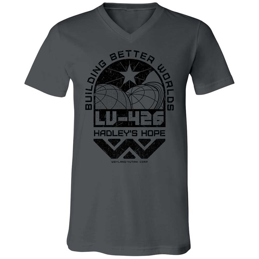 Unisex V-Neck T-Shirt - 49LNVHDF - Asphalt - 16