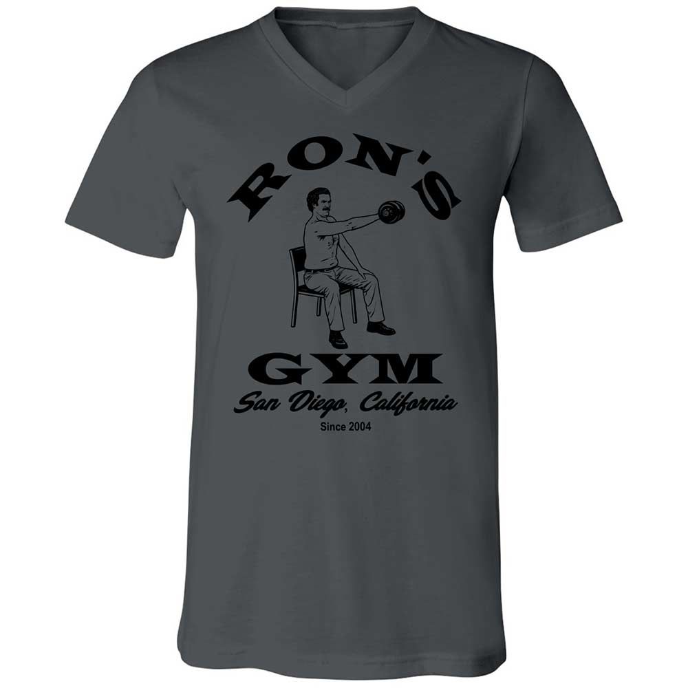 Unisex V-Neck T-Shirt - FQL6P728 - Asphalt - 16