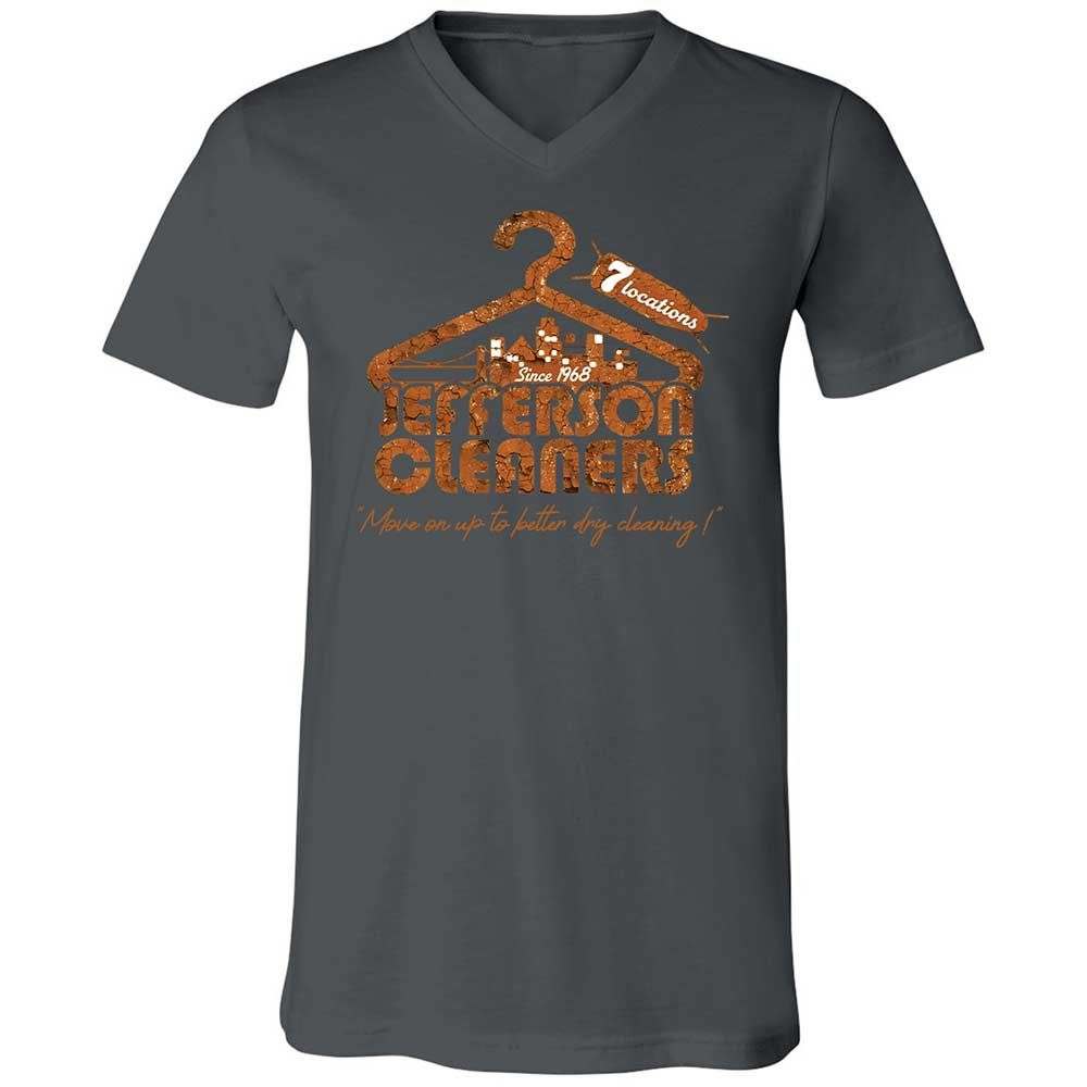 Unisex V-Neck T-Shirt - 5HHWKXP8 - Asphalt - 16