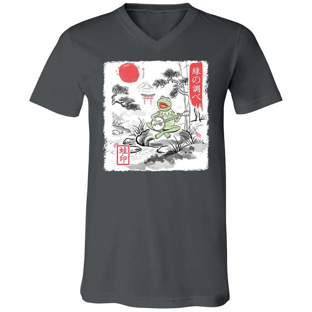 Unisex V-Neck T-Shirt - 3ML226GT - Asphalt - 16