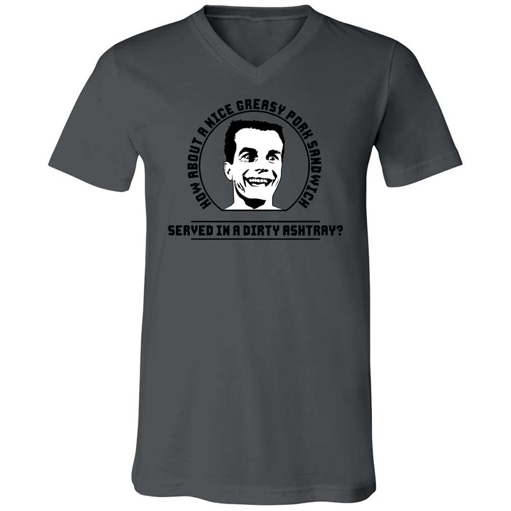 Unisex V-Neck T-Shirt - 627AC5LQ - Asphalt - 16