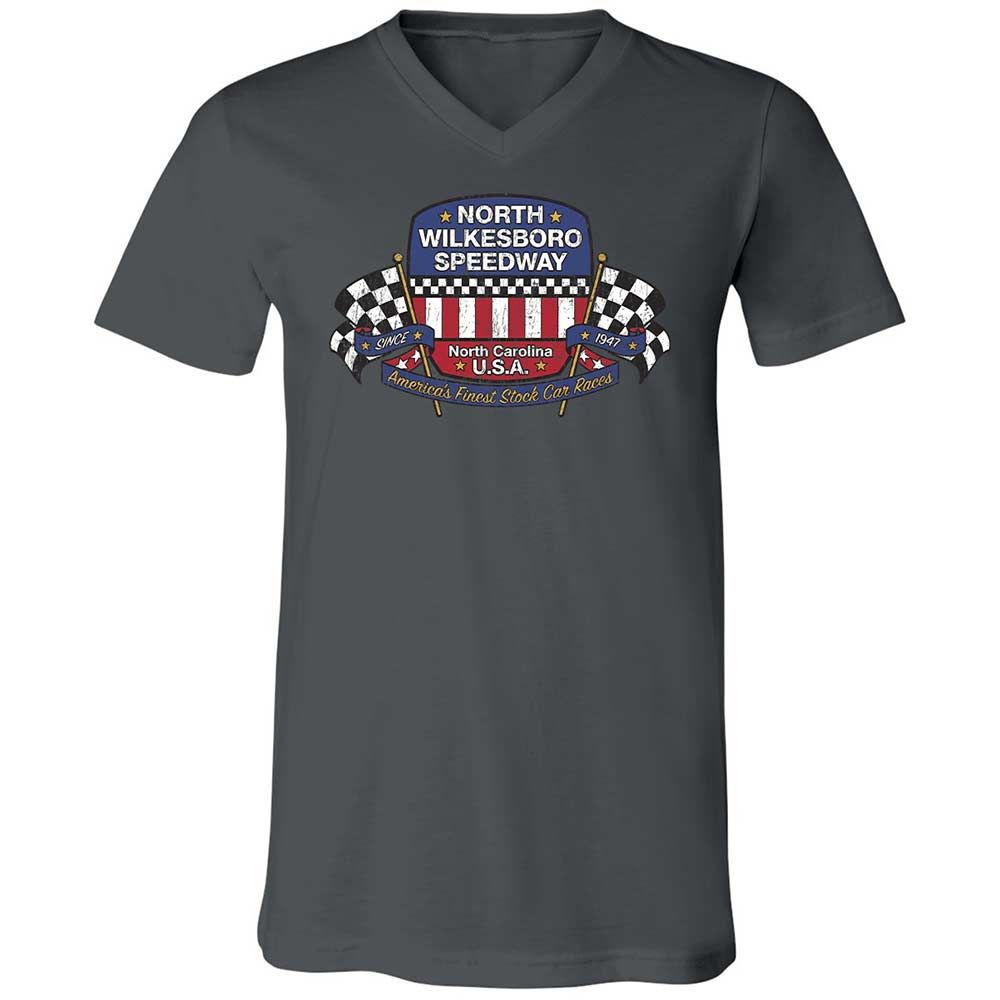 Unisex V-Neck T-Shirt - 8GCRQ53Y - Asphalt - 16