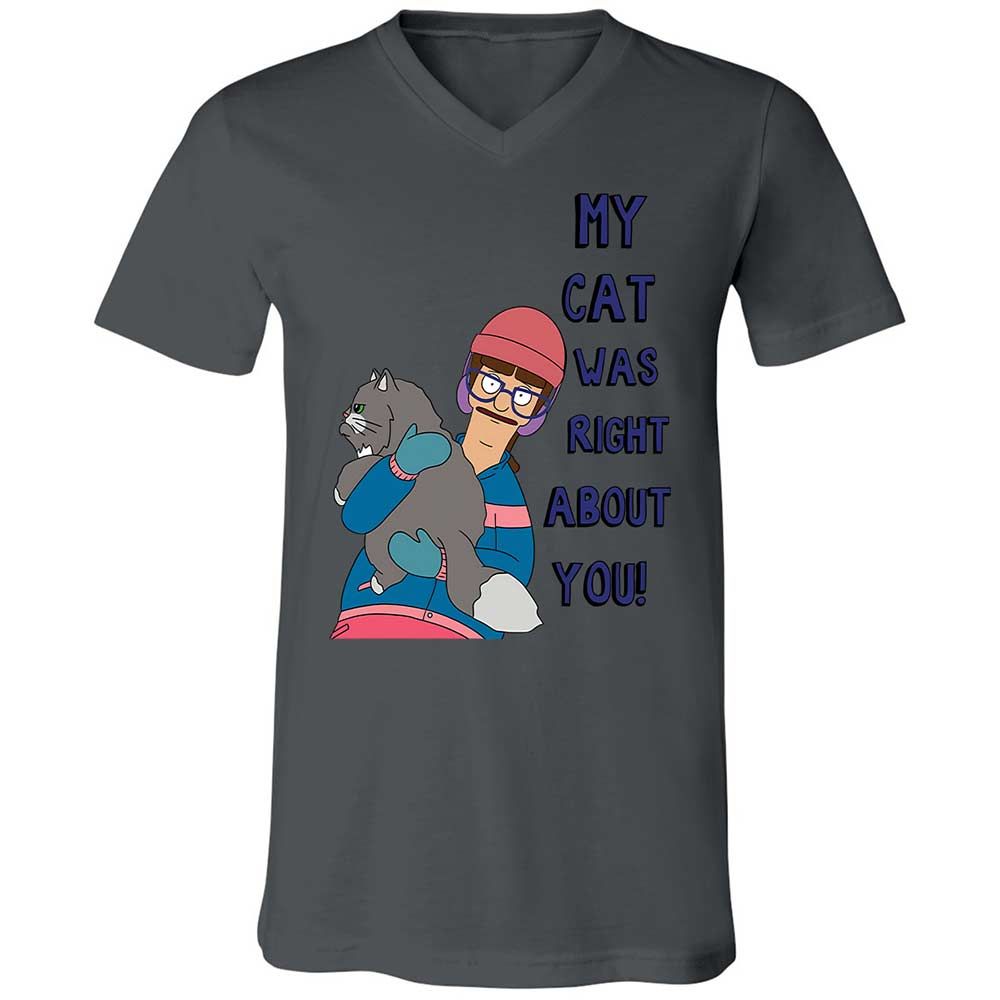 Unisex V-Neck T-Shirt - U7XDX31X - Asphalt - 16
