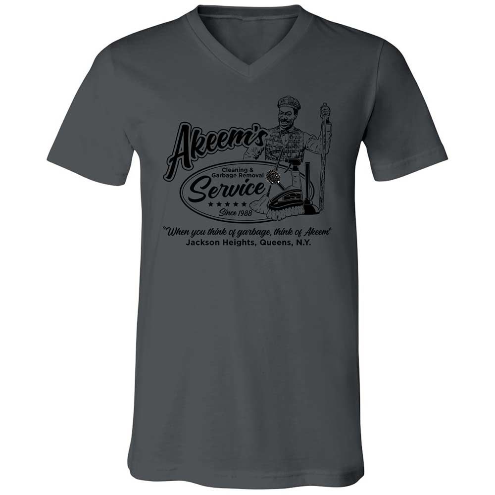 Unisex V-Neck T-Shirt - Q2JNT3ZA - Asphalt - 16