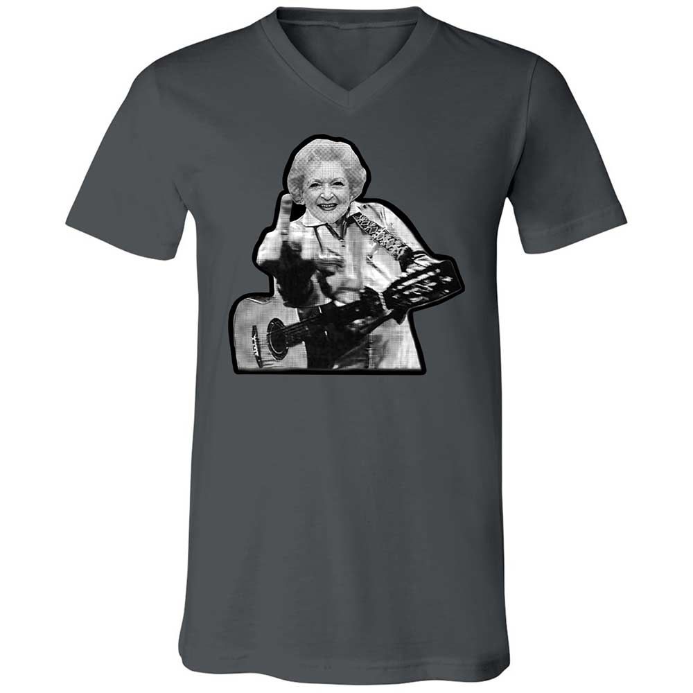 Unisex V-Neck T-Shirt - 8RN69VXF - Asphalt - 16