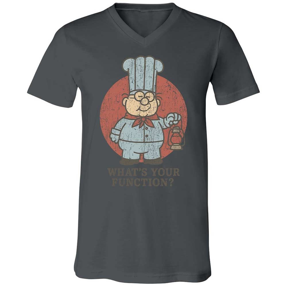 Unisex V-Neck T-Shirt - W4CU386R - Asphalt - 16