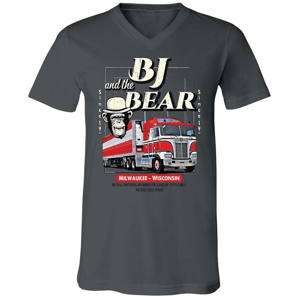 Unisex V-Neck T-Shirt - LN5B1AVM - Asphalt - 16